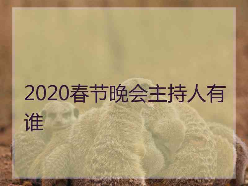 2020春节晚会主持人有谁