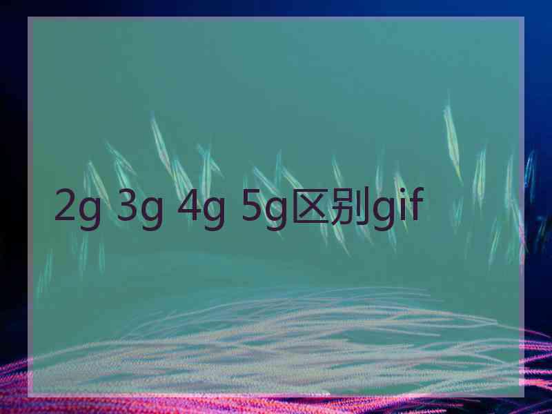 2g 3g 4g 5g区别gif