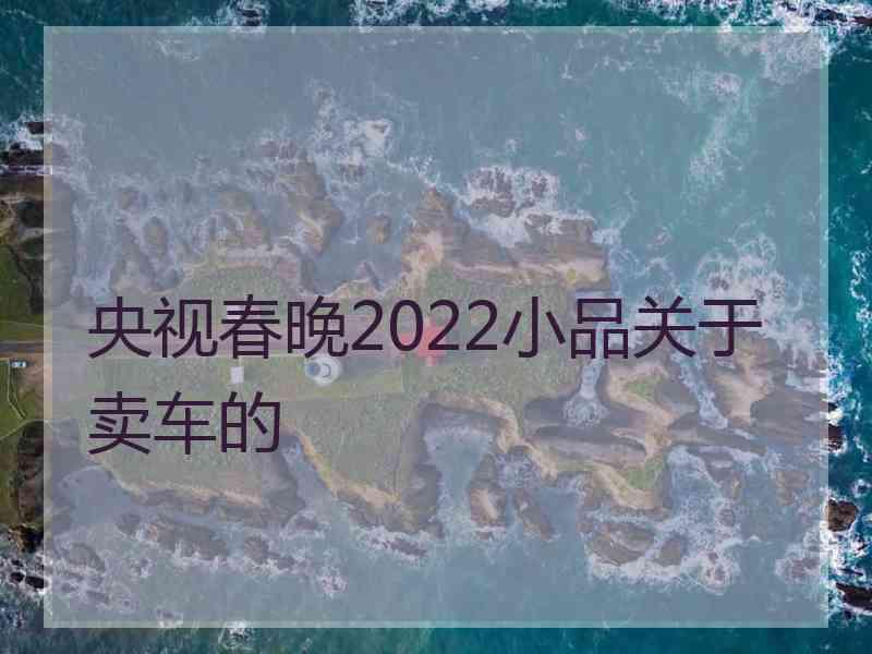 央视春晚2022小品关于卖车的