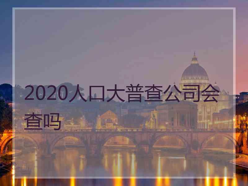 2020人口大普查公司会查吗