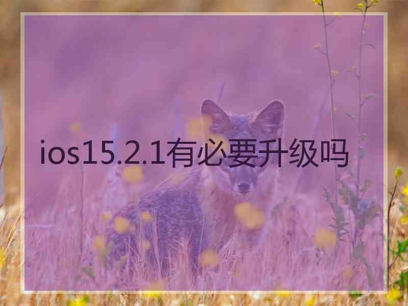 ios15.2.1有必要升级吗