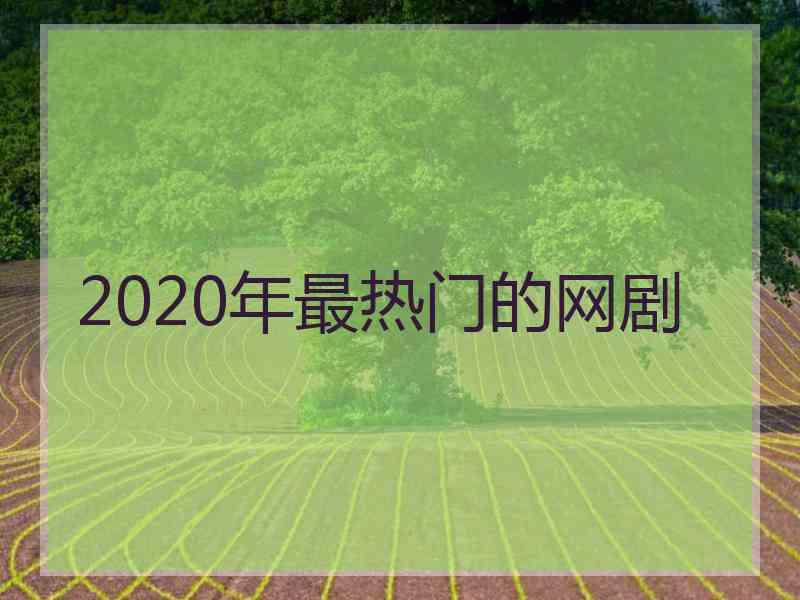 2020年最热门的网剧