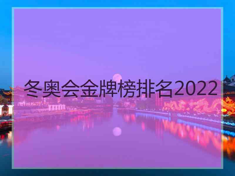 冬奥会金牌榜排名2022