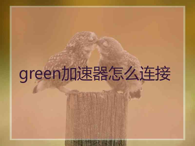 green加速器怎么连接