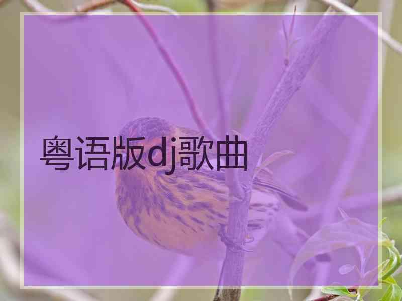 粤语版dj歌曲