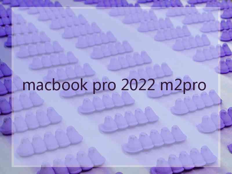 macbook pro 2022 m2pro