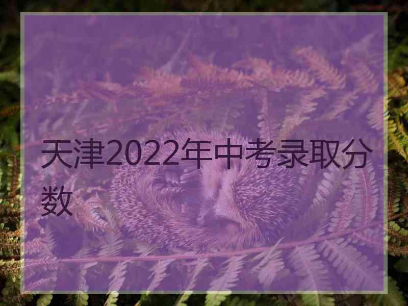 天津2022年中考录取分数