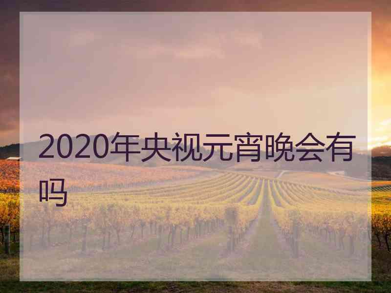 2020年央视元宵晚会有吗