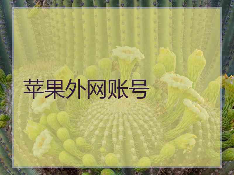 苹果外网账号