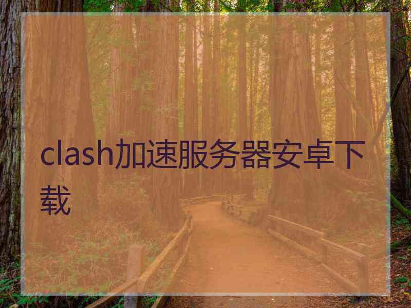 clash加速服务器安卓下载