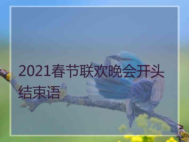 2021春节联欢晚会开头结束语