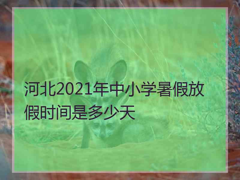 河北2021年中小学暑假放假时间是多少天