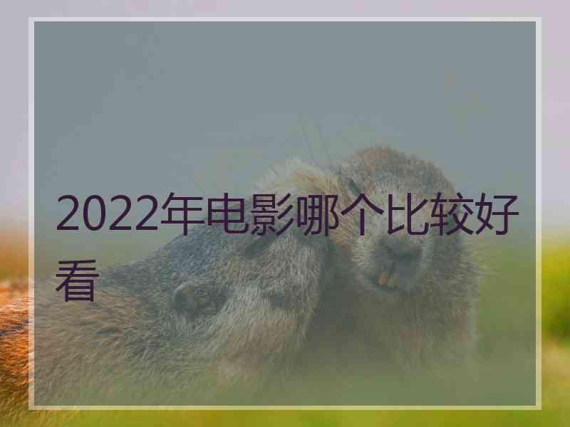 2022年电影哪个比较好看