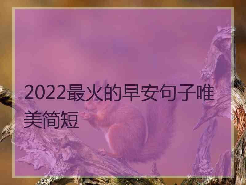 2022最火的早安句子唯美简短