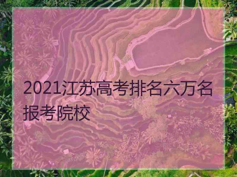 2021江苏高考排名六万名报考院校