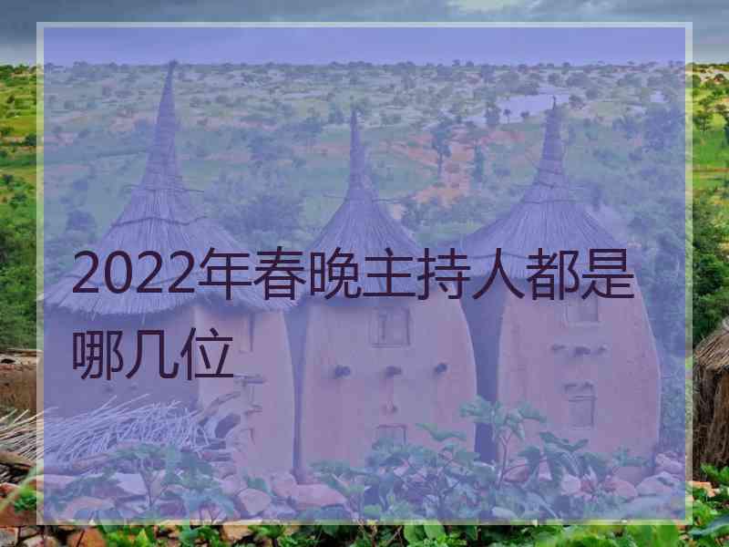 2022年春晚主持人都是哪几位