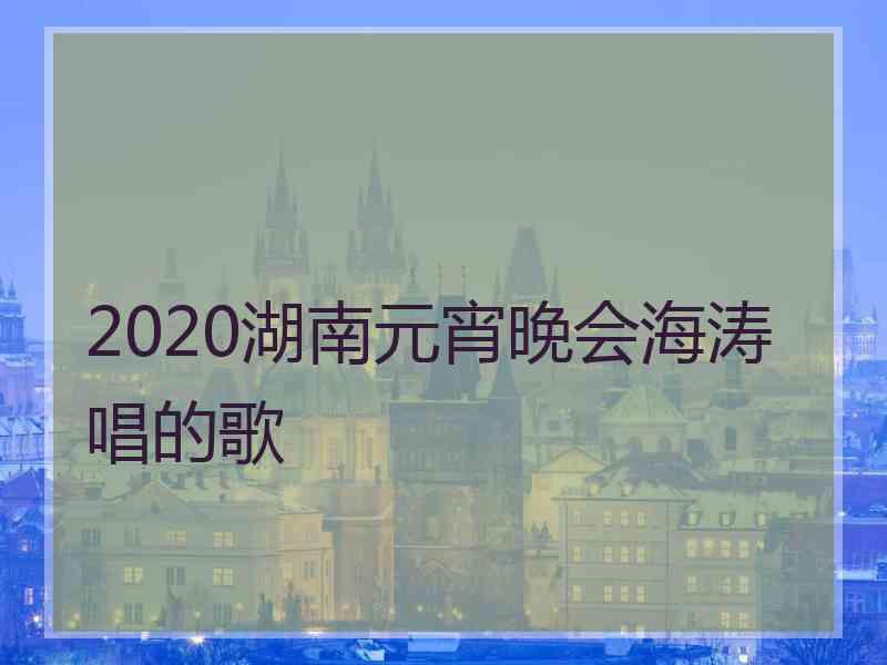 2020湖南元宵晚会海涛唱的歌