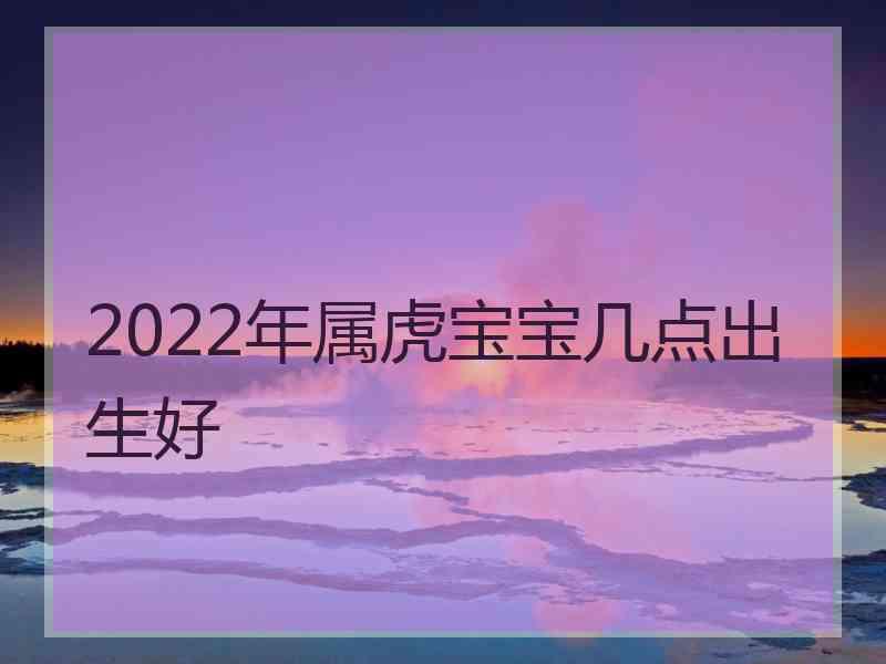 2022年属虎宝宝几点出生好