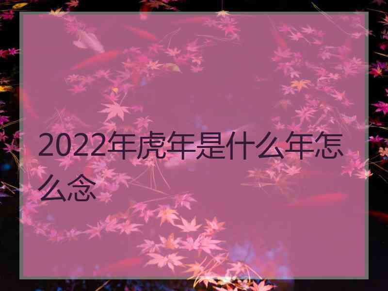 2022年虎年是什么年怎么念