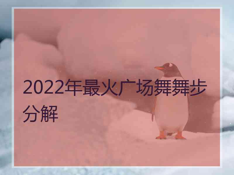 2022年最火广场舞舞步分解