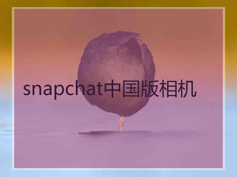 snapchat中国版相机