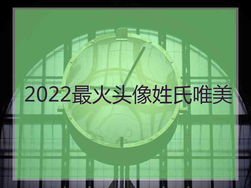 2022最火头像姓氏唯美