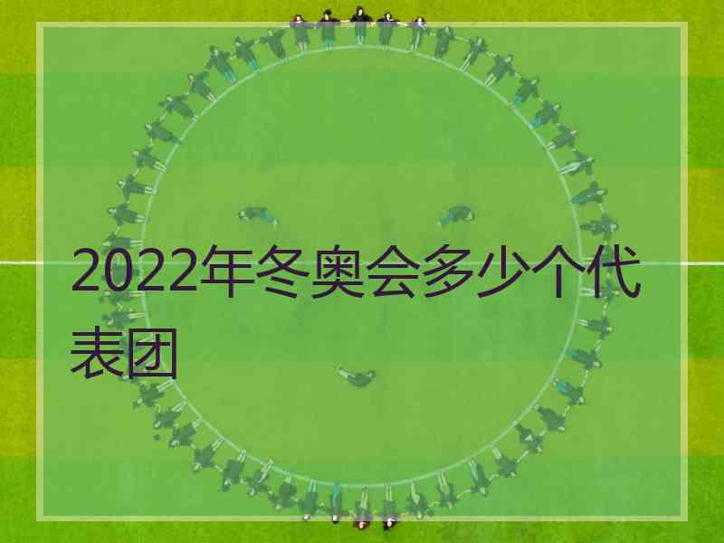 2022年冬奥会多少个代表团