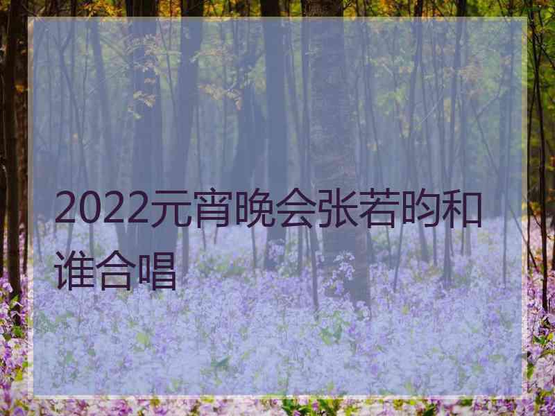 2022元宵晚会张若昀和谁合唱