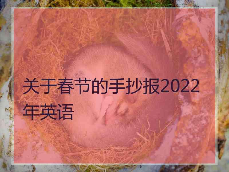 关于春节的手抄报2022年英语