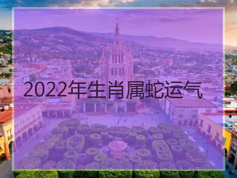 2022年生肖属蛇运气