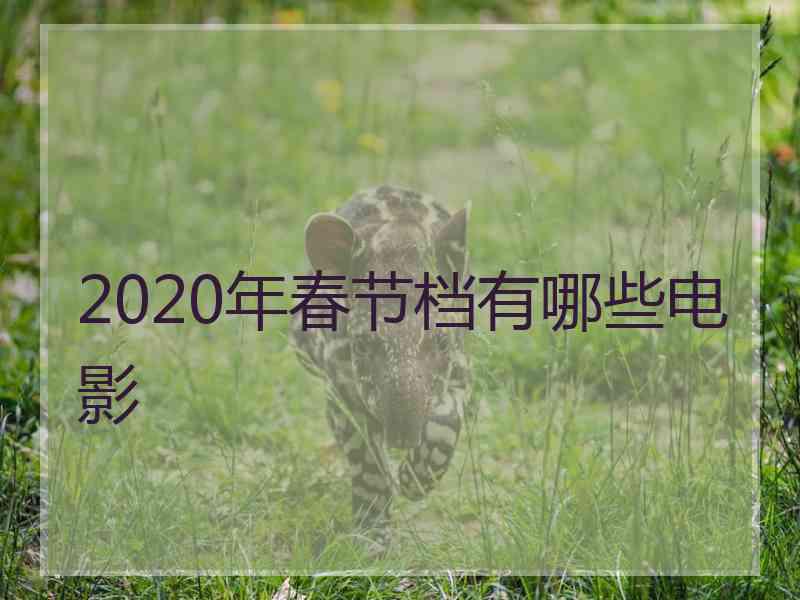 2020年春节档有哪些电影