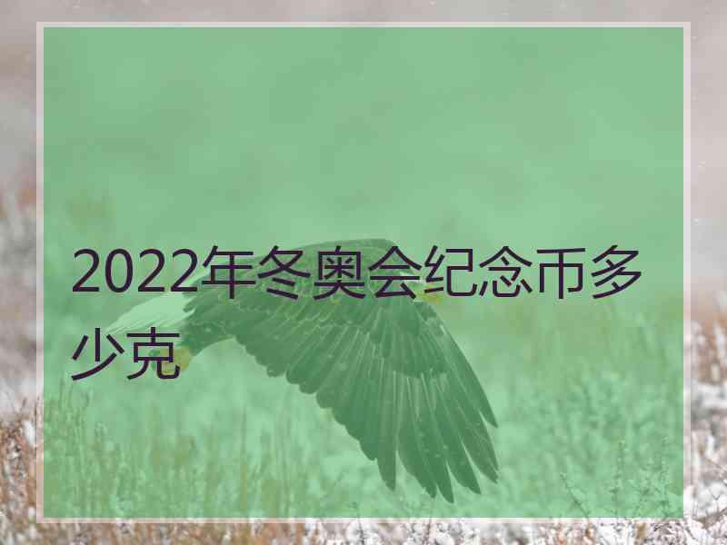 2022年冬奥会纪念币多少克