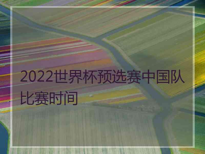 2022世界杯预选赛中国队比赛时间