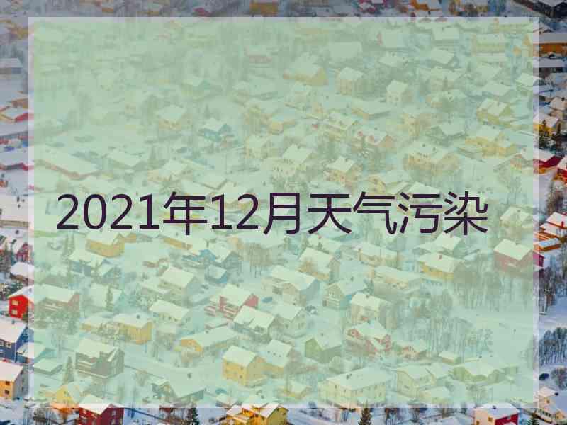 2021年12月天气污染