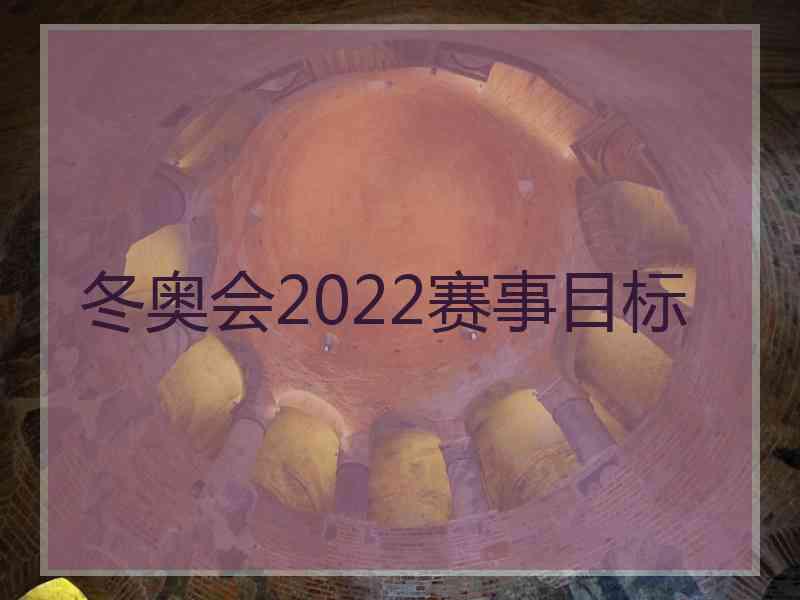 冬奥会2022赛事目标