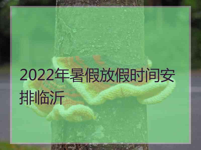 2022年暑假放假时间安排临沂