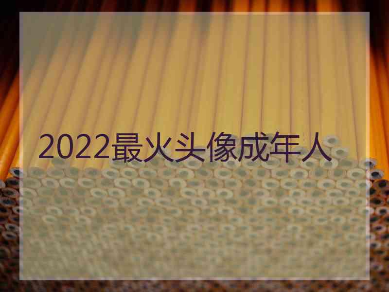 2022最火头像成年人