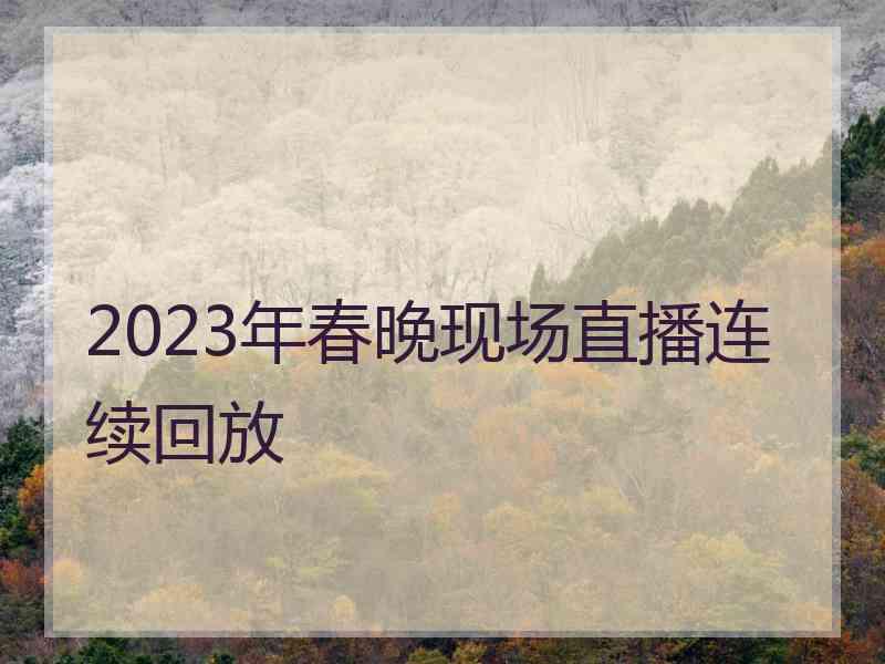 2023年春晚现场直播连续回放