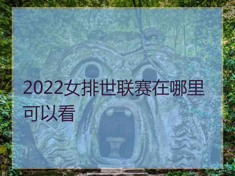 2022女排世联赛在哪里可以看