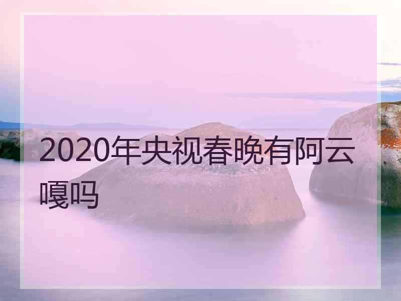 2020年央视春晚有阿云嘎吗