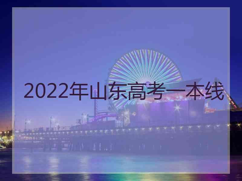 2022年山东高考一本线