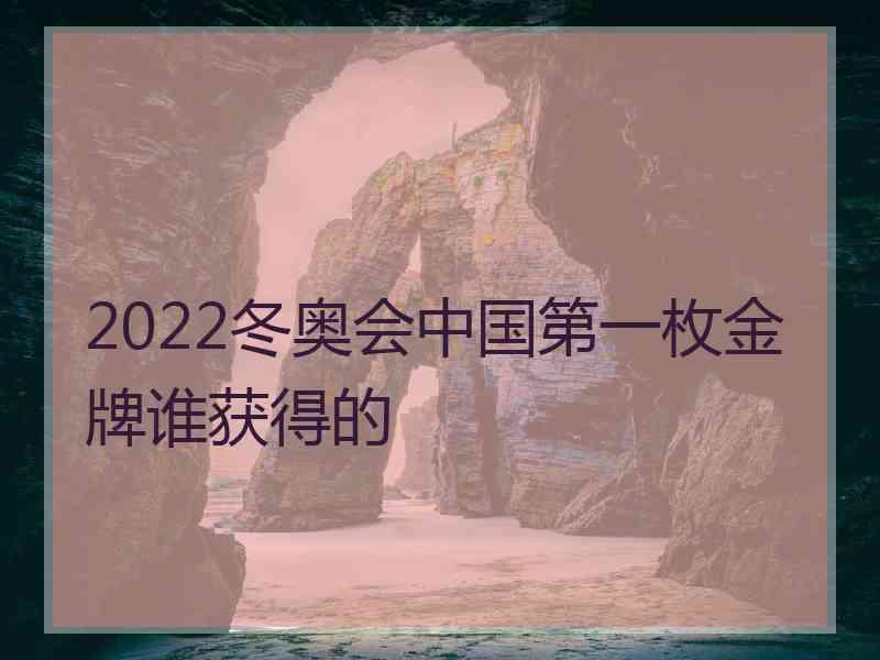 2022冬奥会中国第一枚金牌谁获得的