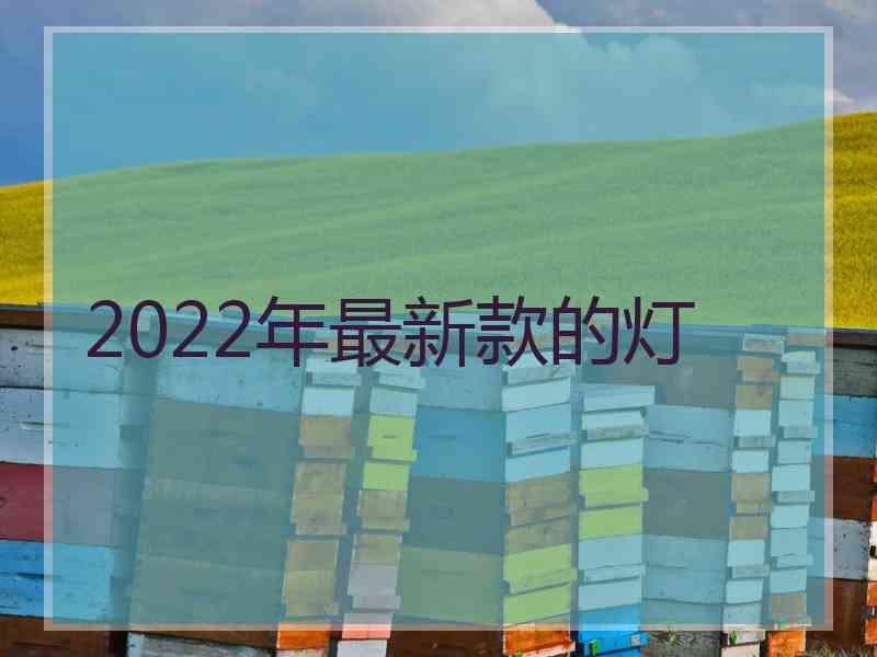 2022年最新款的灯