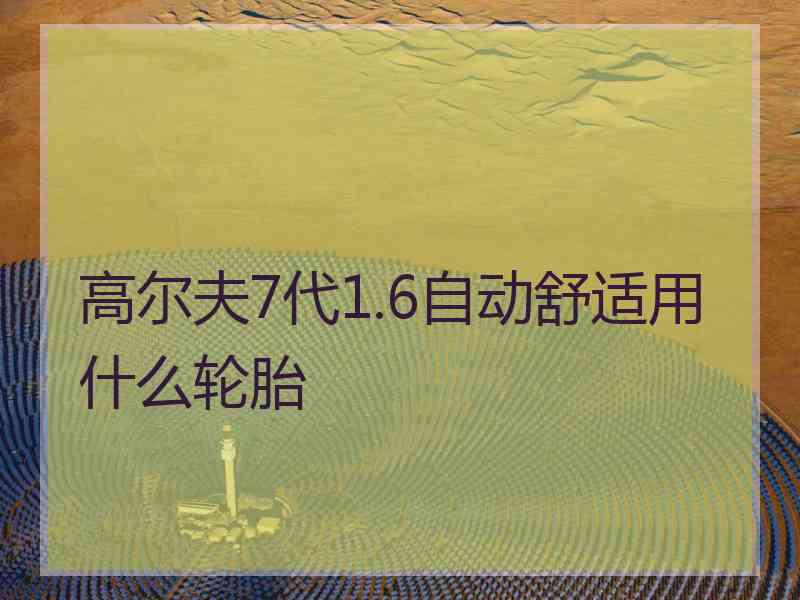 高尔夫7代1.6自动舒适用什么轮胎