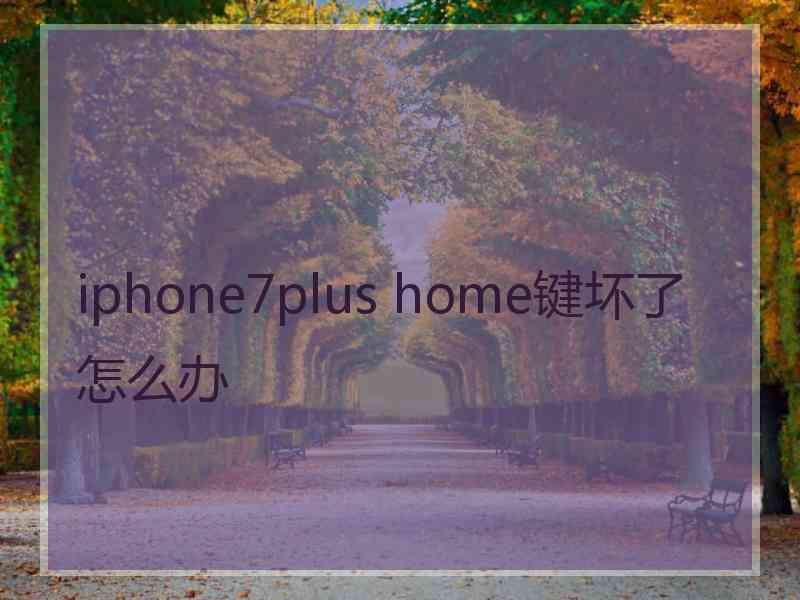 iphone7plus home键坏了怎么办