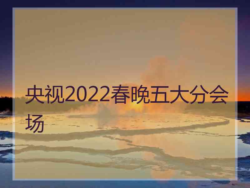 央视2022春晚五大分会场