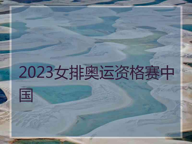 2023女排奥运资格赛中国