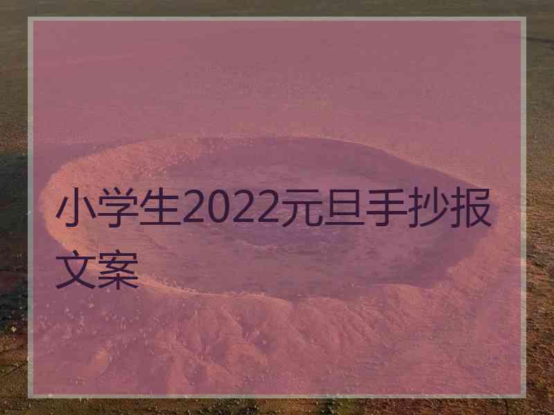 小学生2022元旦手抄报文案