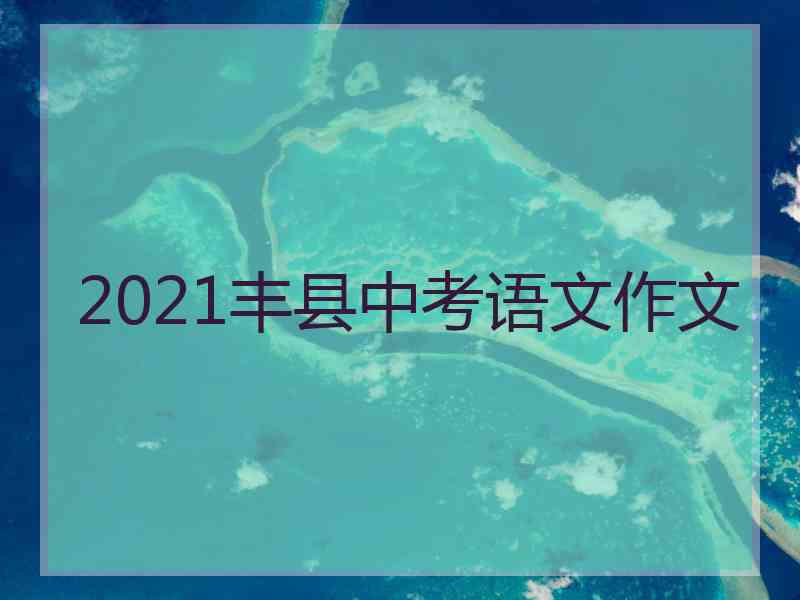 2021丰县中考语文作文