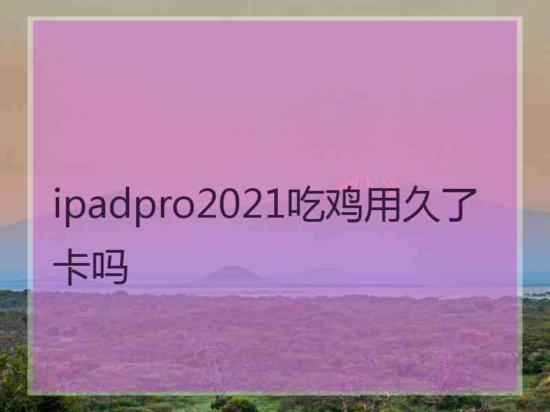 ipadpro2021吃鸡用久了卡吗